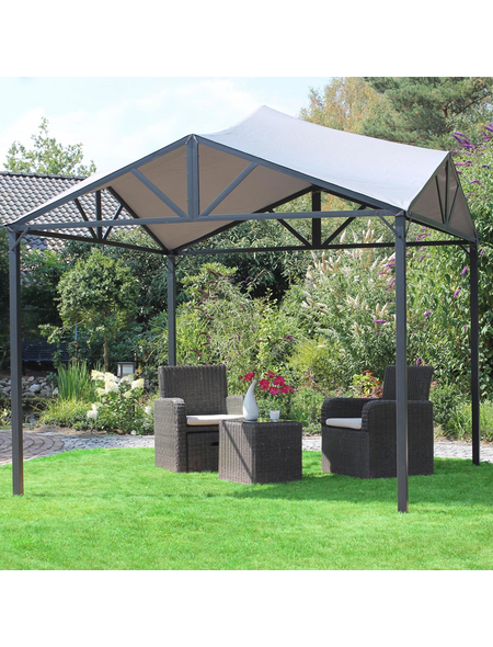 Pavillon BxT 300 cm x 300 cm, lichtgrau Standard » Feststehende