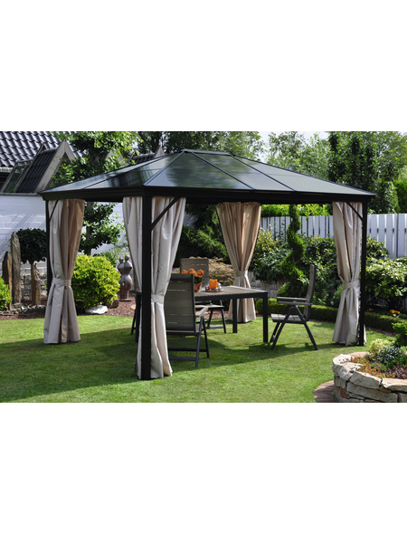 Pavillon BxT 365 cm x 300 cm, anthrazit Standard » Feststehende